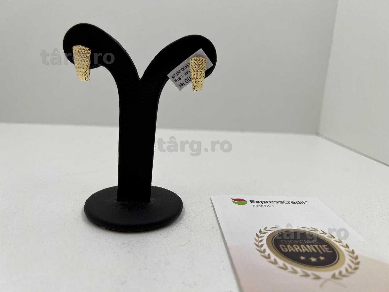 Cercei Aur 14K 1.91g (Ag25 Belvedere B.43490.2) Garantie 2 ani! 2