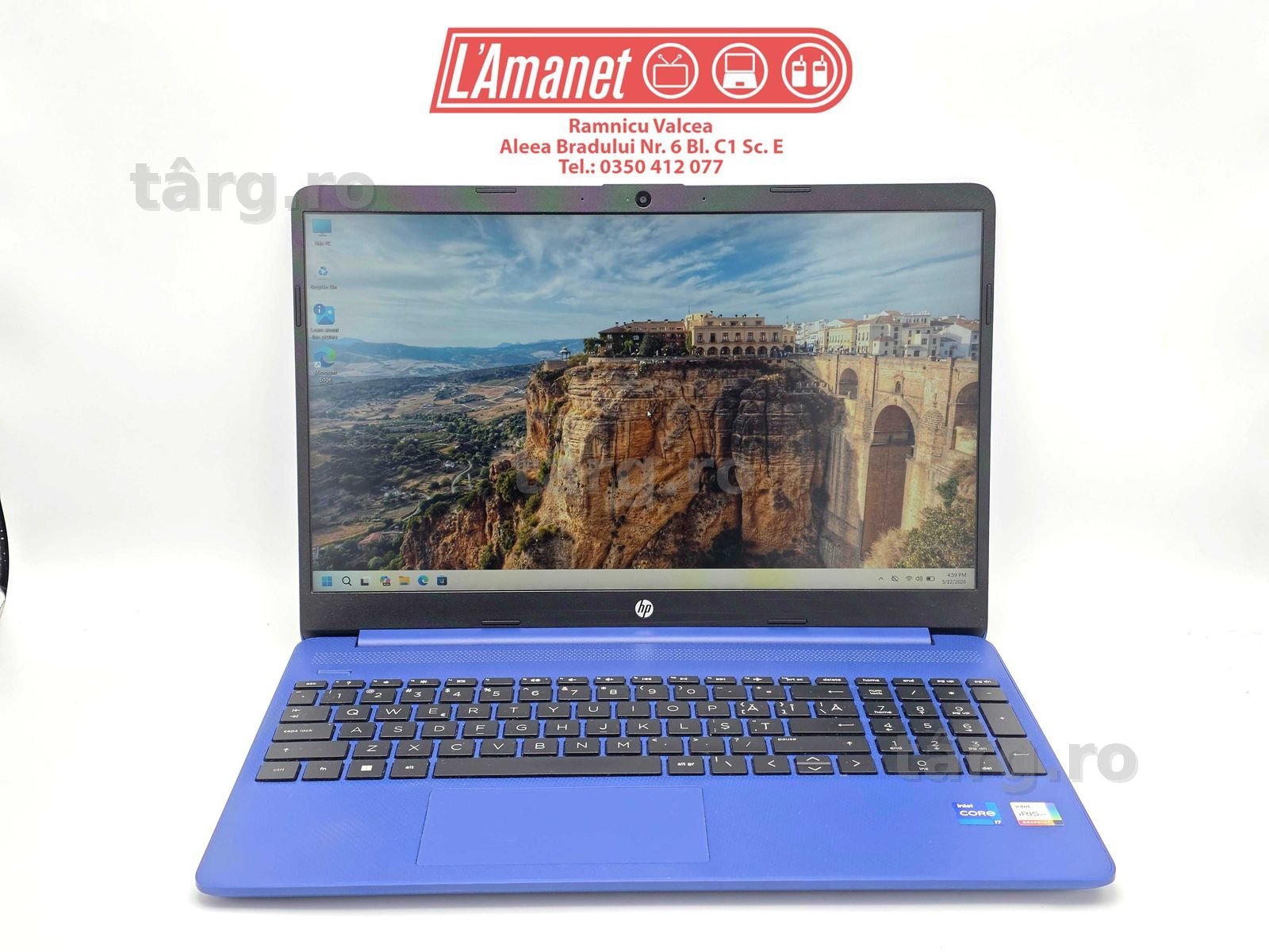 Laptop 15.6" FHD HP 15s-FQ2010NQ i7-1165G7 8Gb Ram 256GB SSD Stare Buna