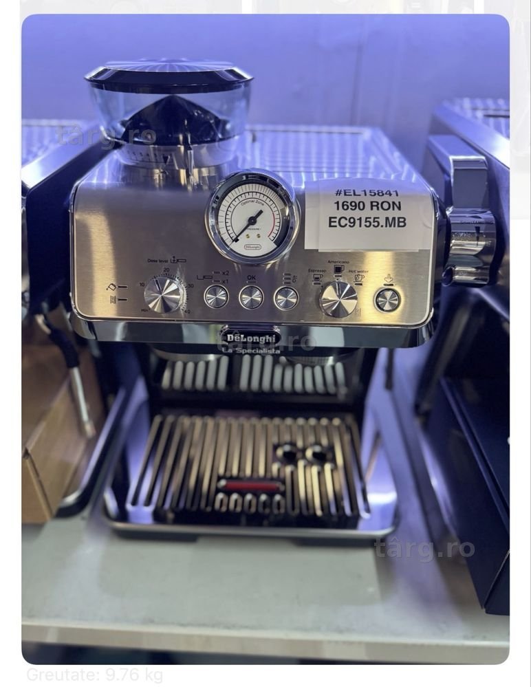 Espressor manual cu râșniță integrată De’Longhi La Specialista Arte EC9155.MB, factura si garantie 12 luni