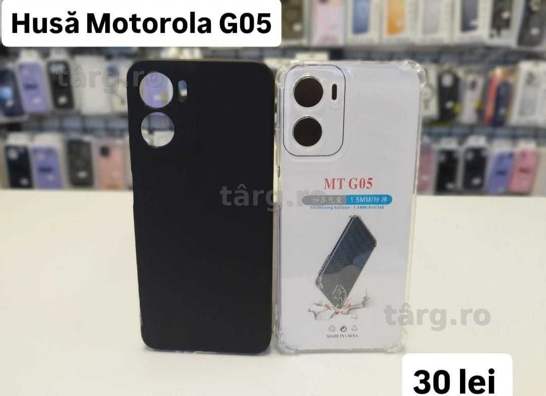 Husa silicon, folie, cablu, incarcator Motorola G05