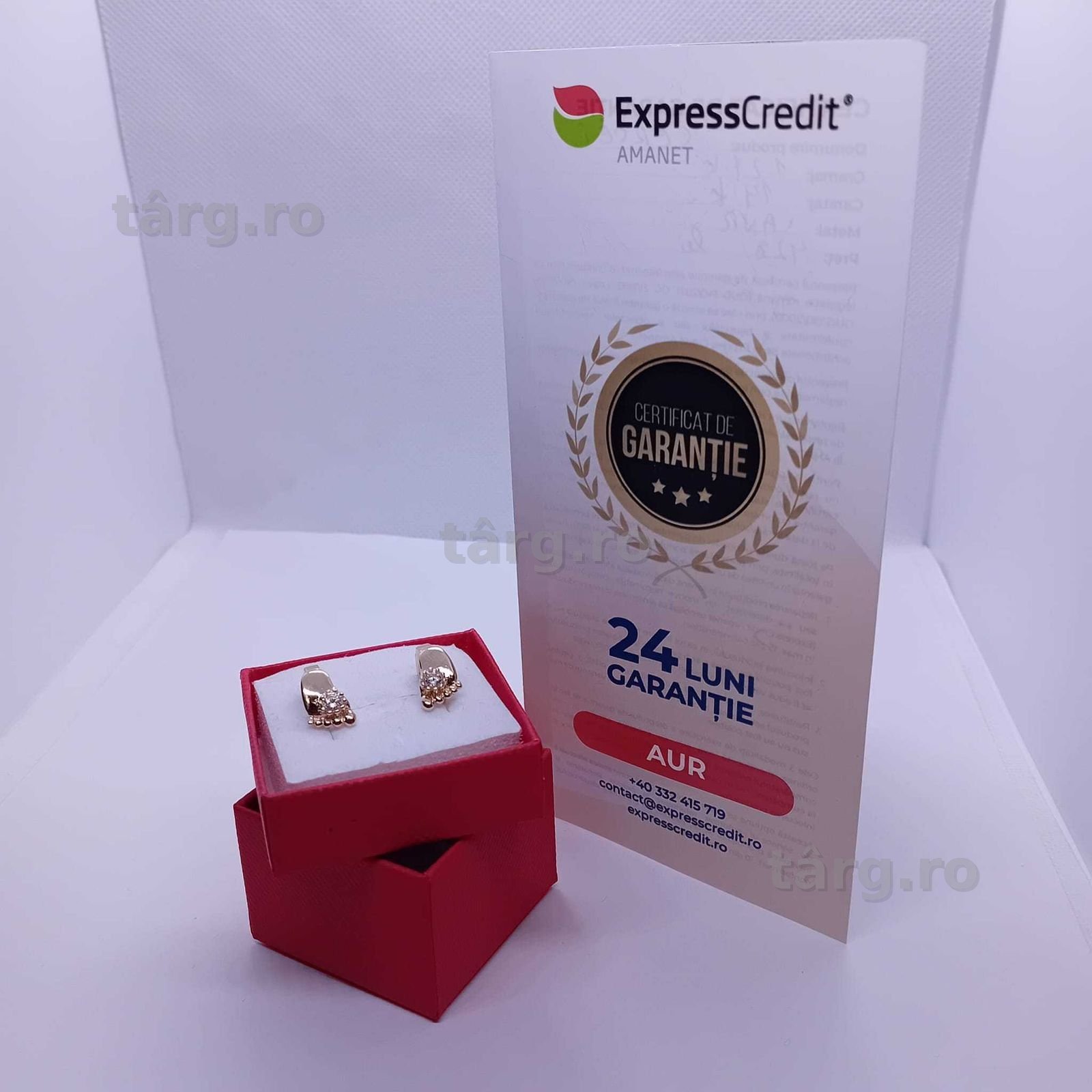 Cercei aur 14K 3.14g (Ag4 Dacia B.51089) Garantie 2 ani