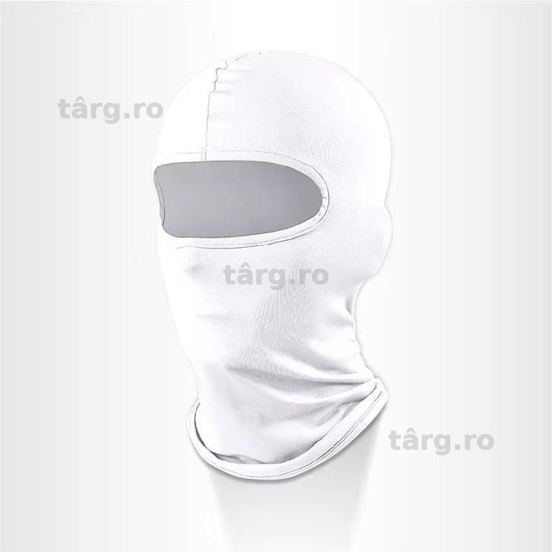 Cagula Moto, Unisex, Material elastic, respirabil, Marime universala, Alb