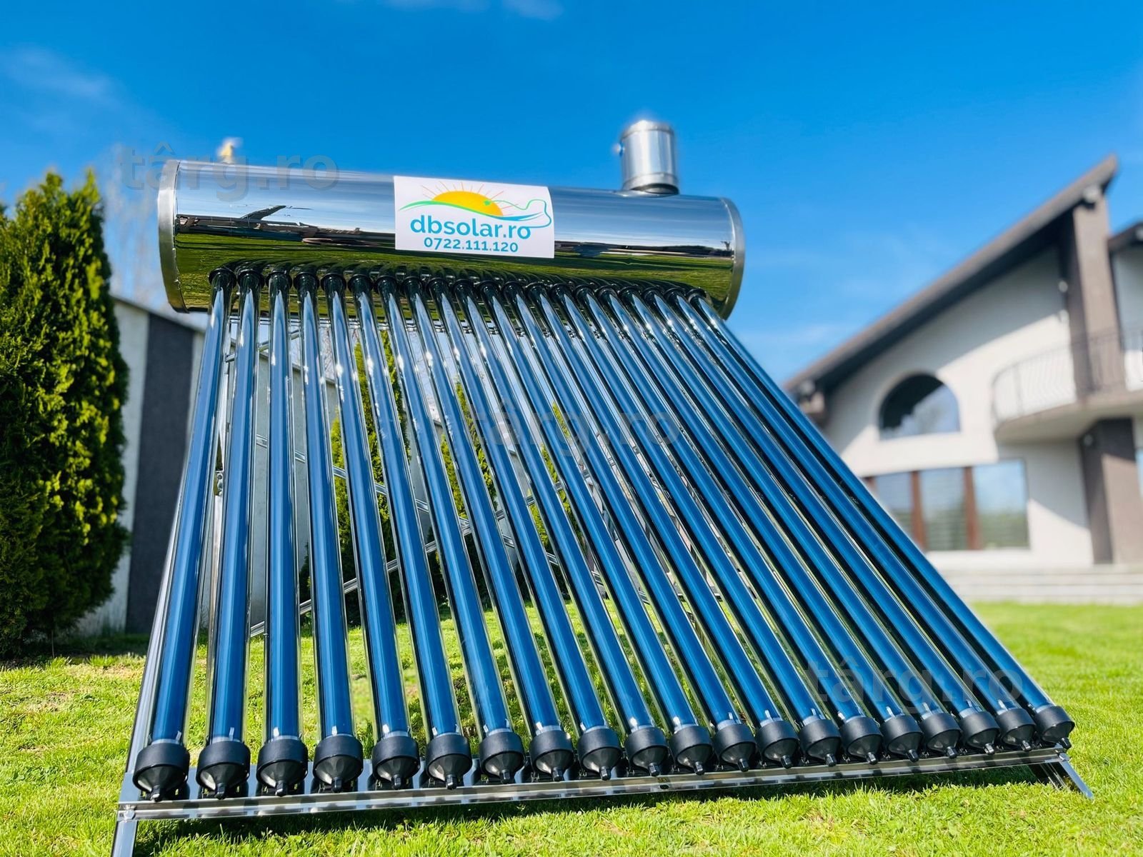 Panou Solar Presurizat INOX Cu Serpentina 200L 20 tuburi apa calda
