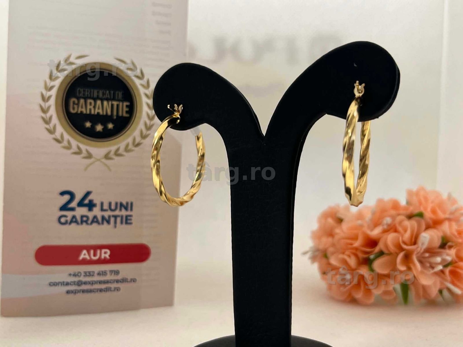 Cercei Aur 14k 3.10g (AG16 Moldova b32635)-Garantie 2 ani!