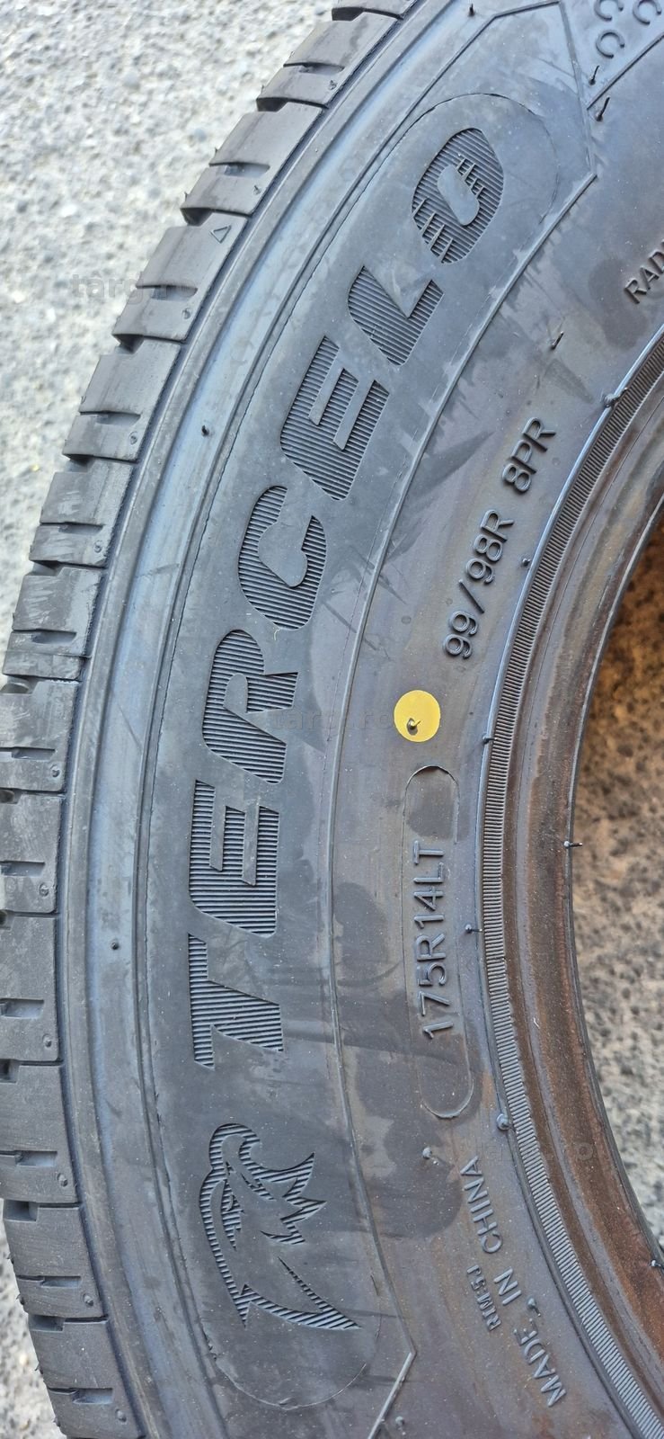 4 anvelope vara noi Tercelo 175/R14C,dot 2025.Pretul este pe bucata. 4