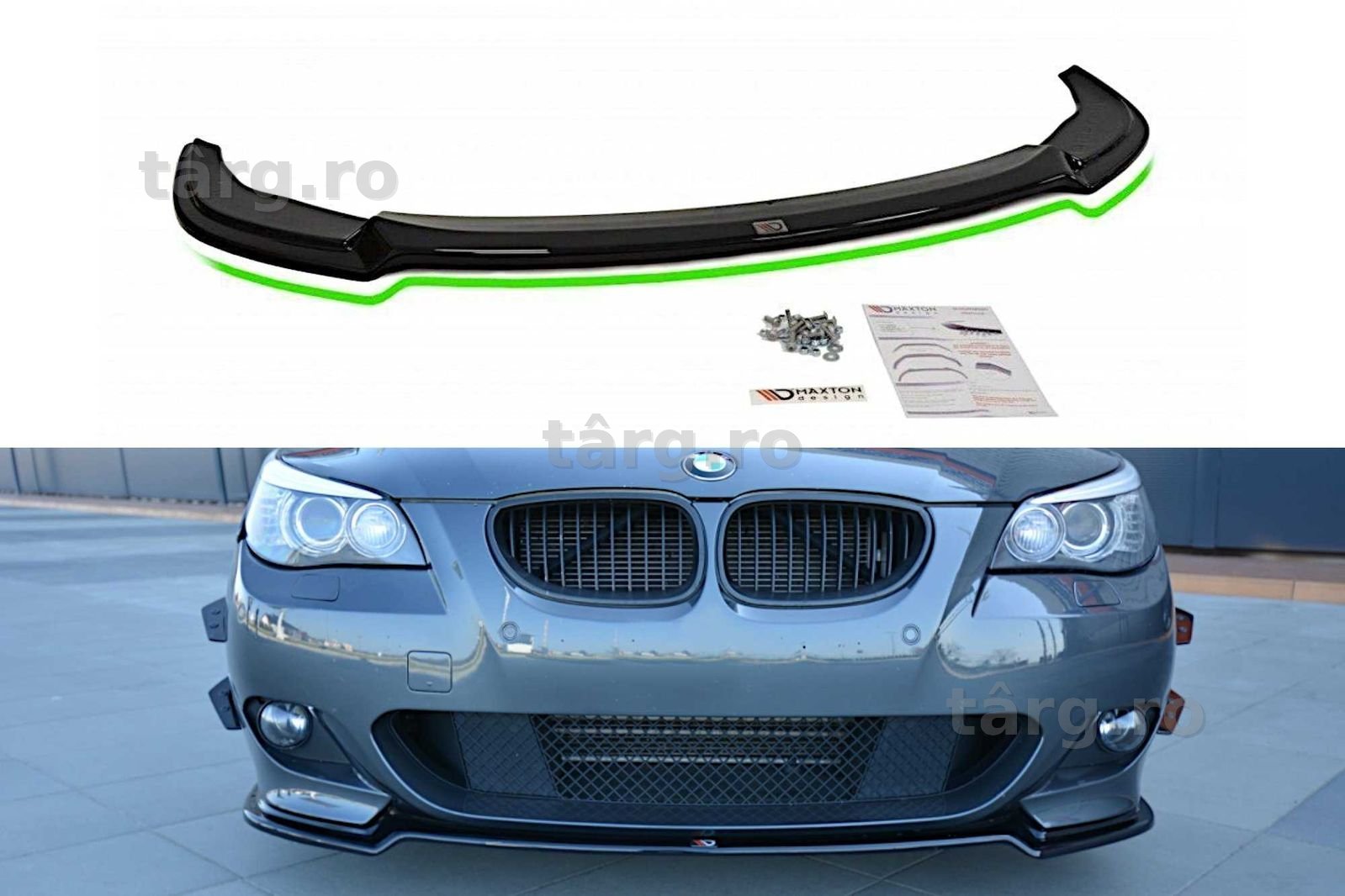 Prelungire splitter bara BMW E60 E61 M-Pachet 03-10 negru lucios