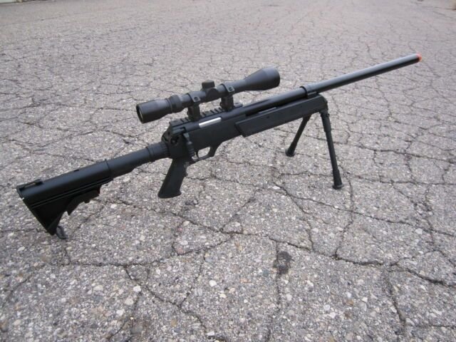 Pusca (SUPER PACHET!!) Full Metal cu luneta Airsoft AER COMPRIMAT Arc