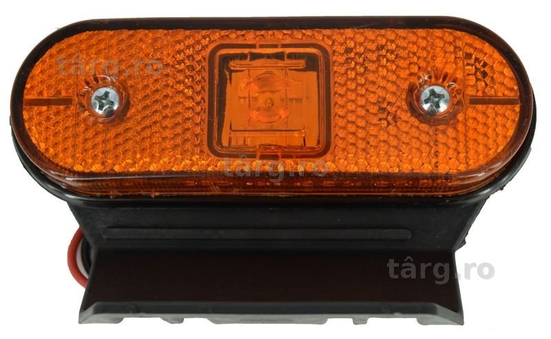 Lampa laterala 4 LED 12V rotunjit cu suport