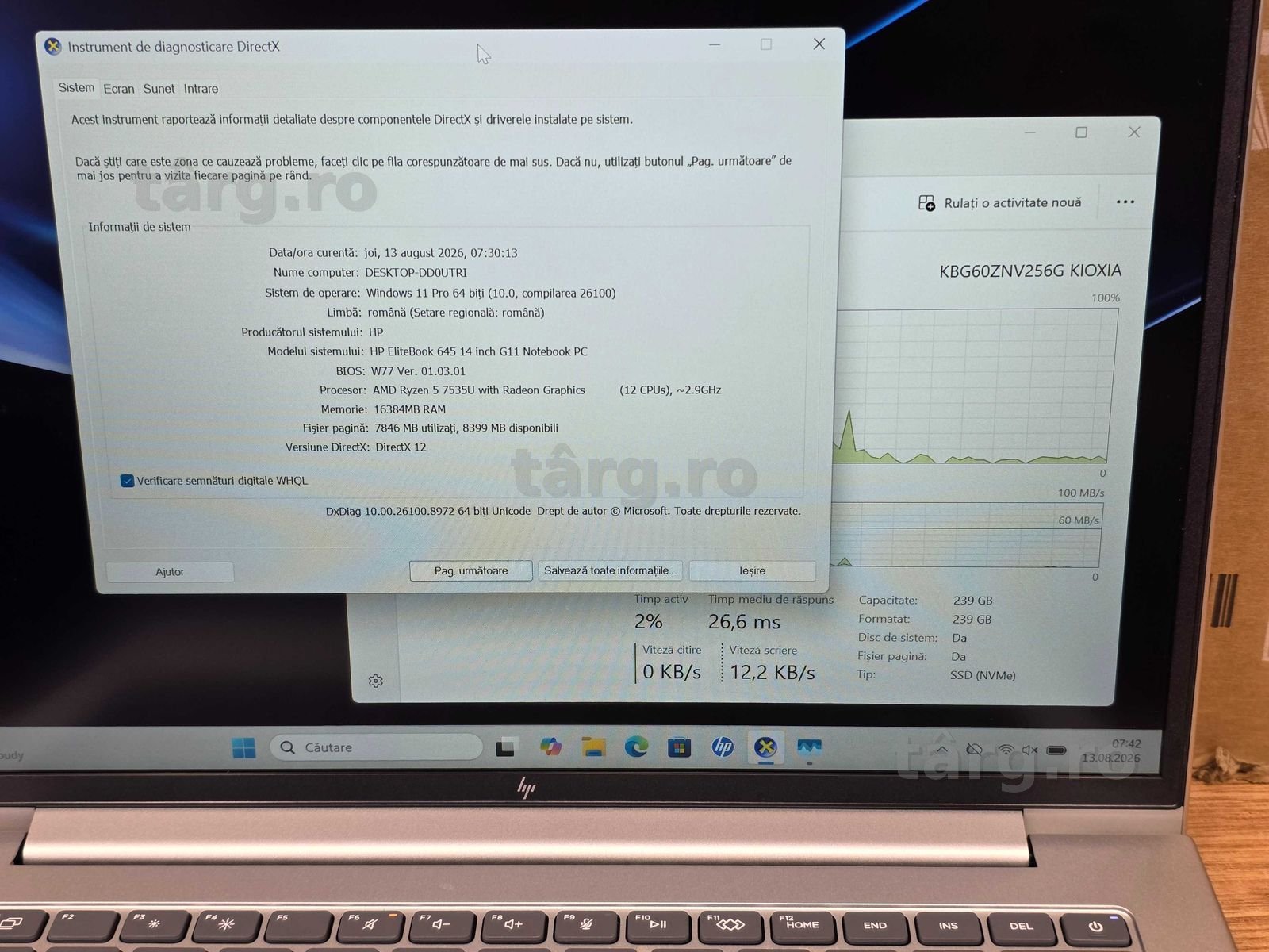 Hope Amanet P10/Laptop HP ProBook 645 Ryzen 5 7535U 16GB RAM DDR5 3