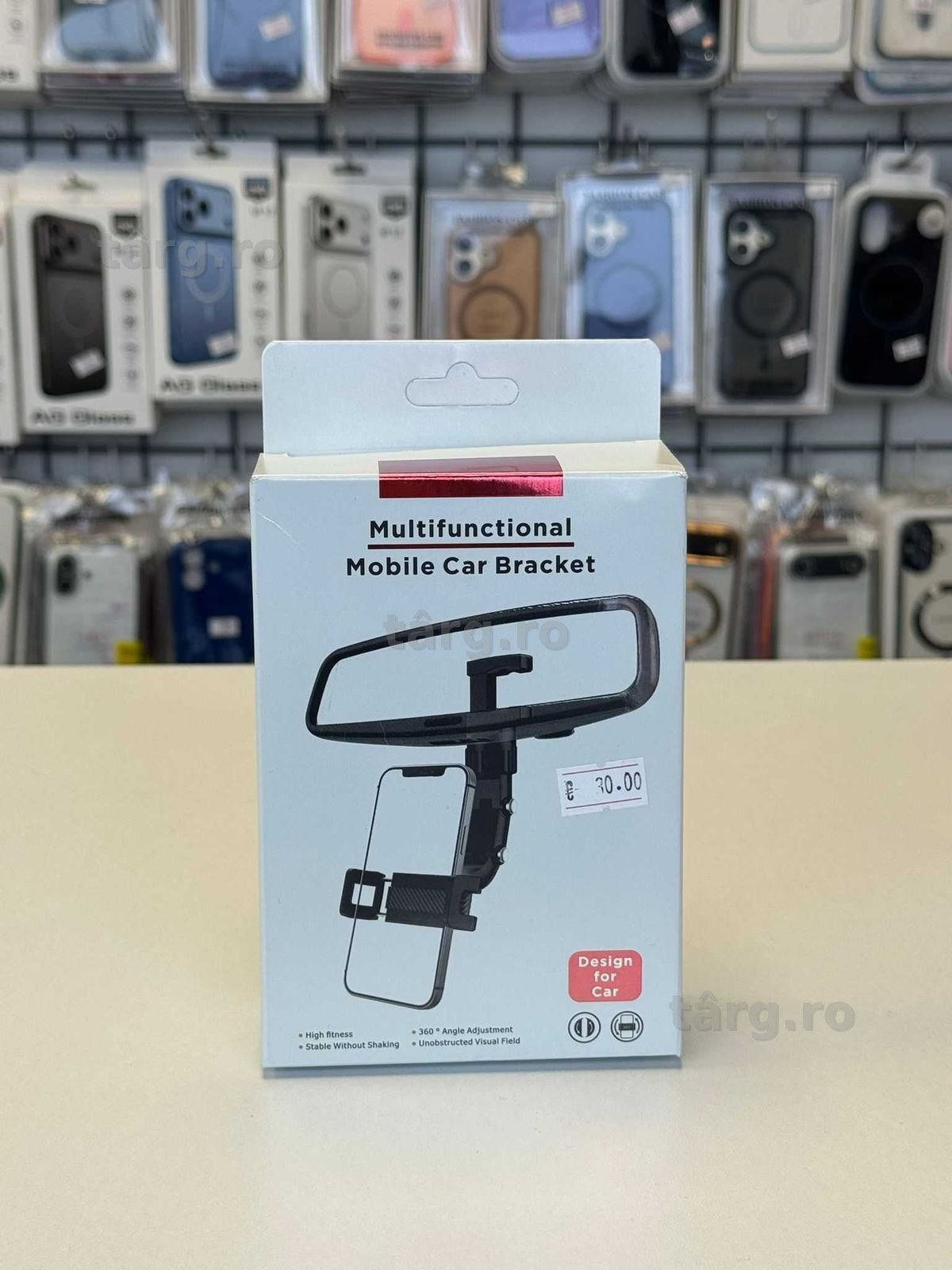 Suport Telefon 360, Montare Oglinda Retrovizoare, Flexibil, Pliabil
