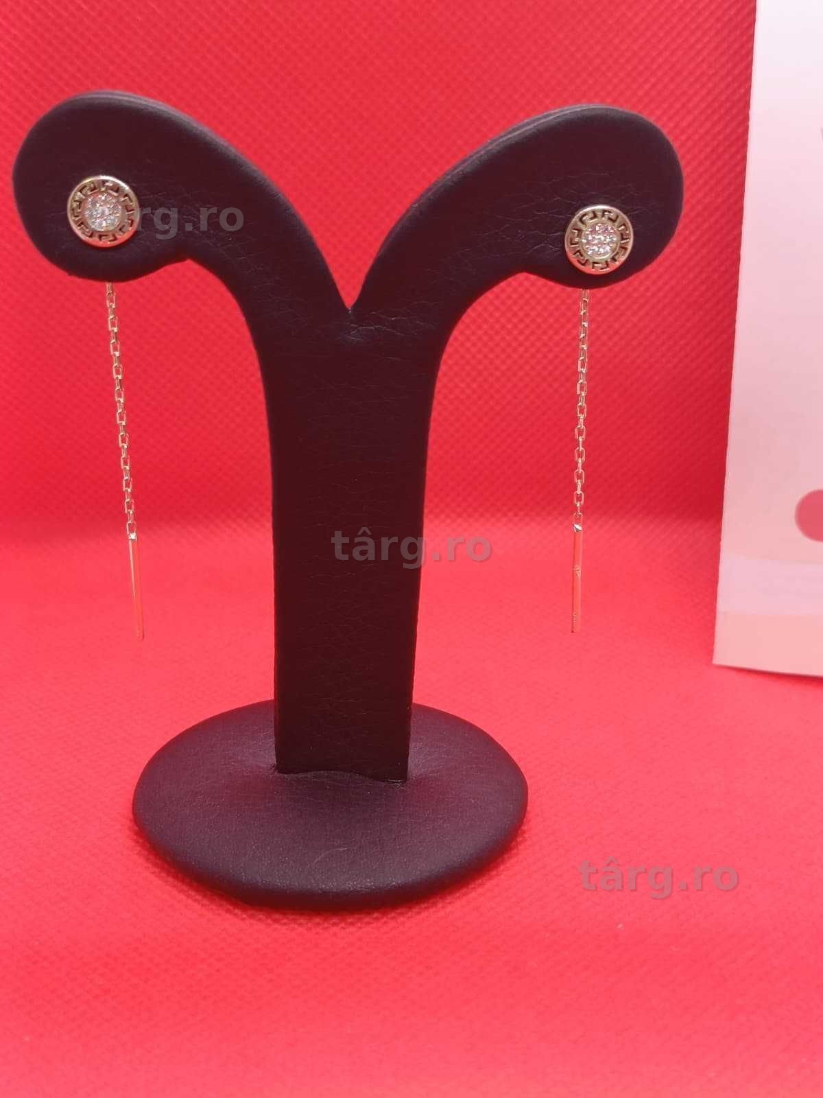 Cercei aur 14K 1.75g (Ag16 Moldova b32997.4) - Garantie 2 ani! 2