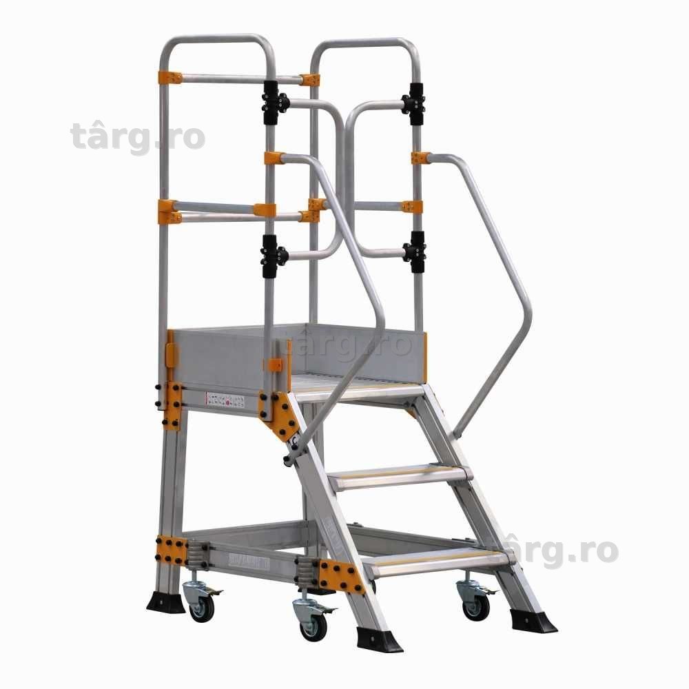 Platforma mobila profesionala RD33 din aluminiu, H lucru 3,0 m