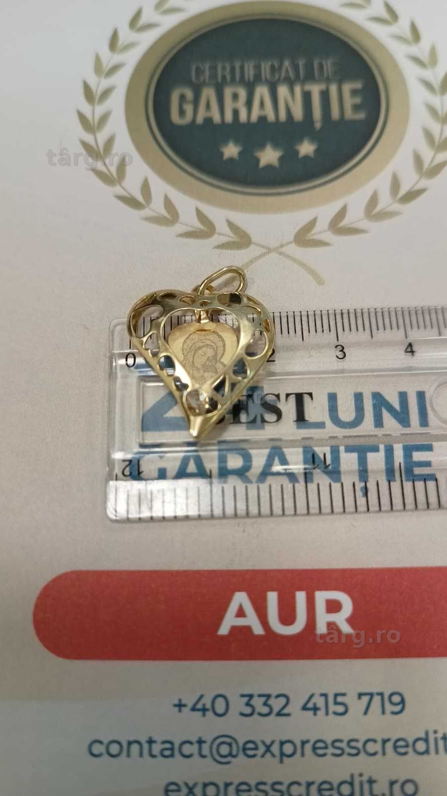 Pandantiv aur 14k 1.76gr [AG24 Harlau B.46362.1] - Garantie 2 ani! 5
