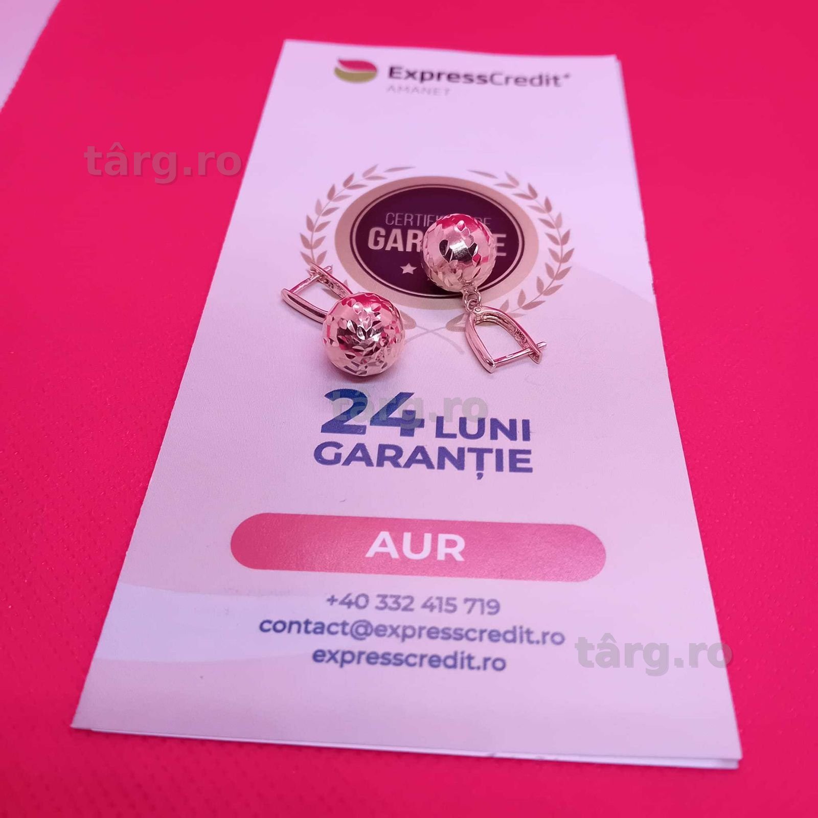 Cercei aur 14k 3.70g (Ag4 Dacia B50785.2)-Garantie 2 Ani 2