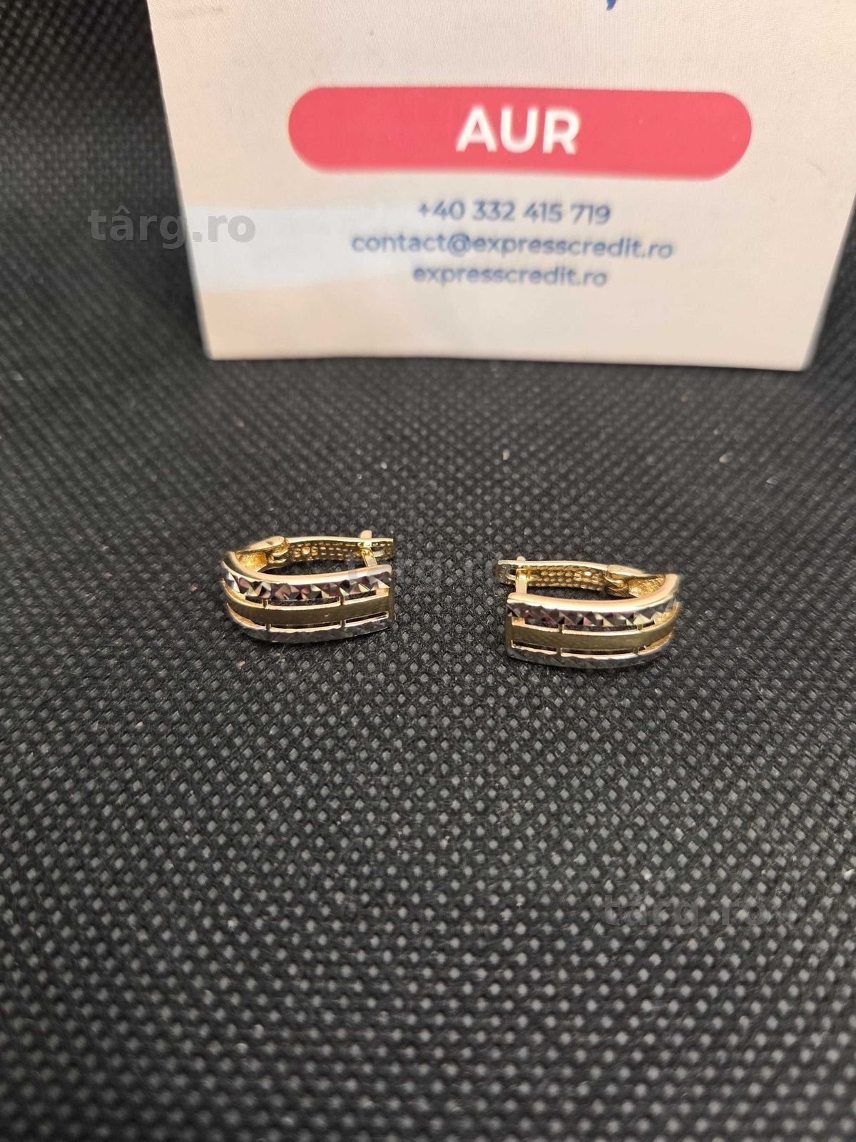 Cercei aur 14K 2.93g (49891.3 Ag11 Piata Nicolina) Garantie 2 ani! 2