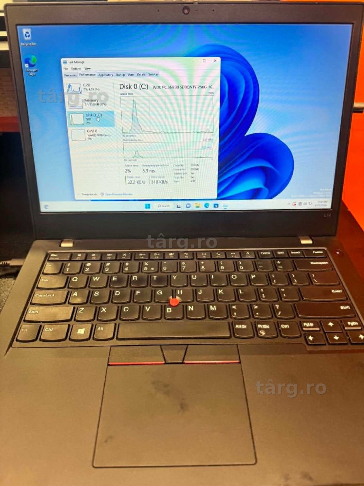 Hope Amanet P5-Laptop Lenovo ThinkPad L14, i5-10310U/ 16 GB RAM /256 GB SSD