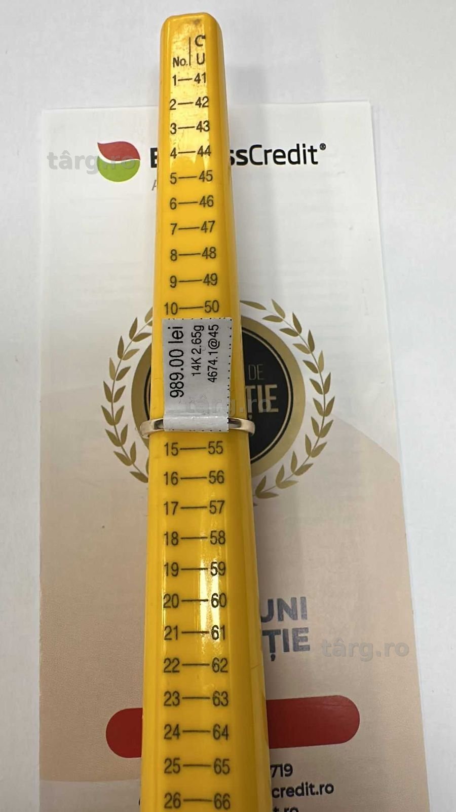 Inel aur 14K 2.65 gr (AG32 B4674.1-ag45) 2 ANI GARANTIE! 2