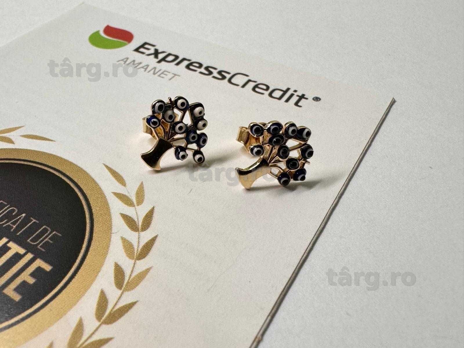 Cercei aur 14K 1.48g (B.61191.2 Tatarasi) Garantie 2 ani