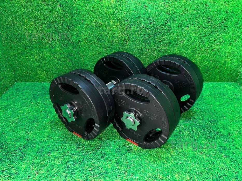 Set gantere discuri cu grip din ciment 25kg 30/31 mm