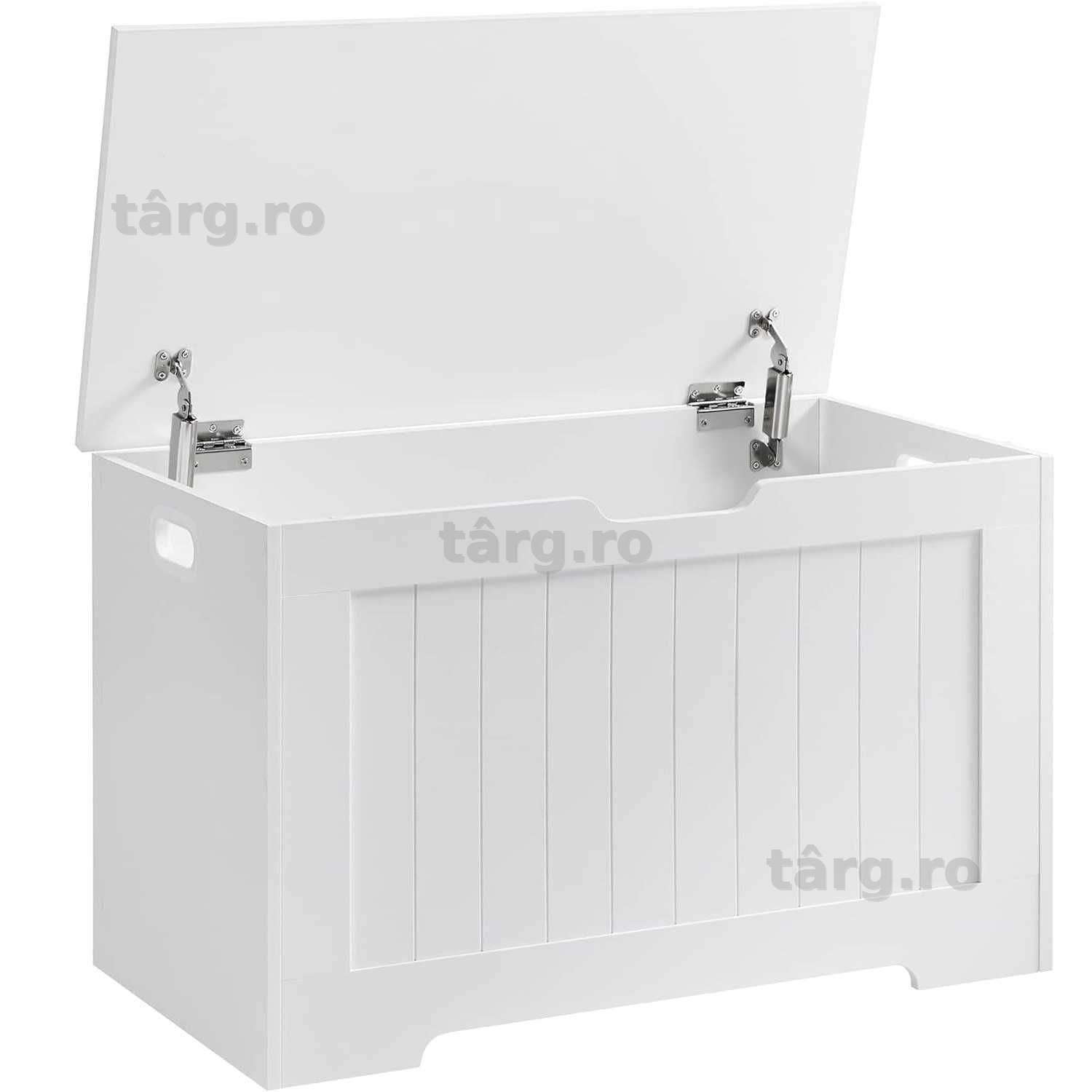 Banca depozitare Vasagle, pentru hol sau dormitor, 76×40×48 cm, alb