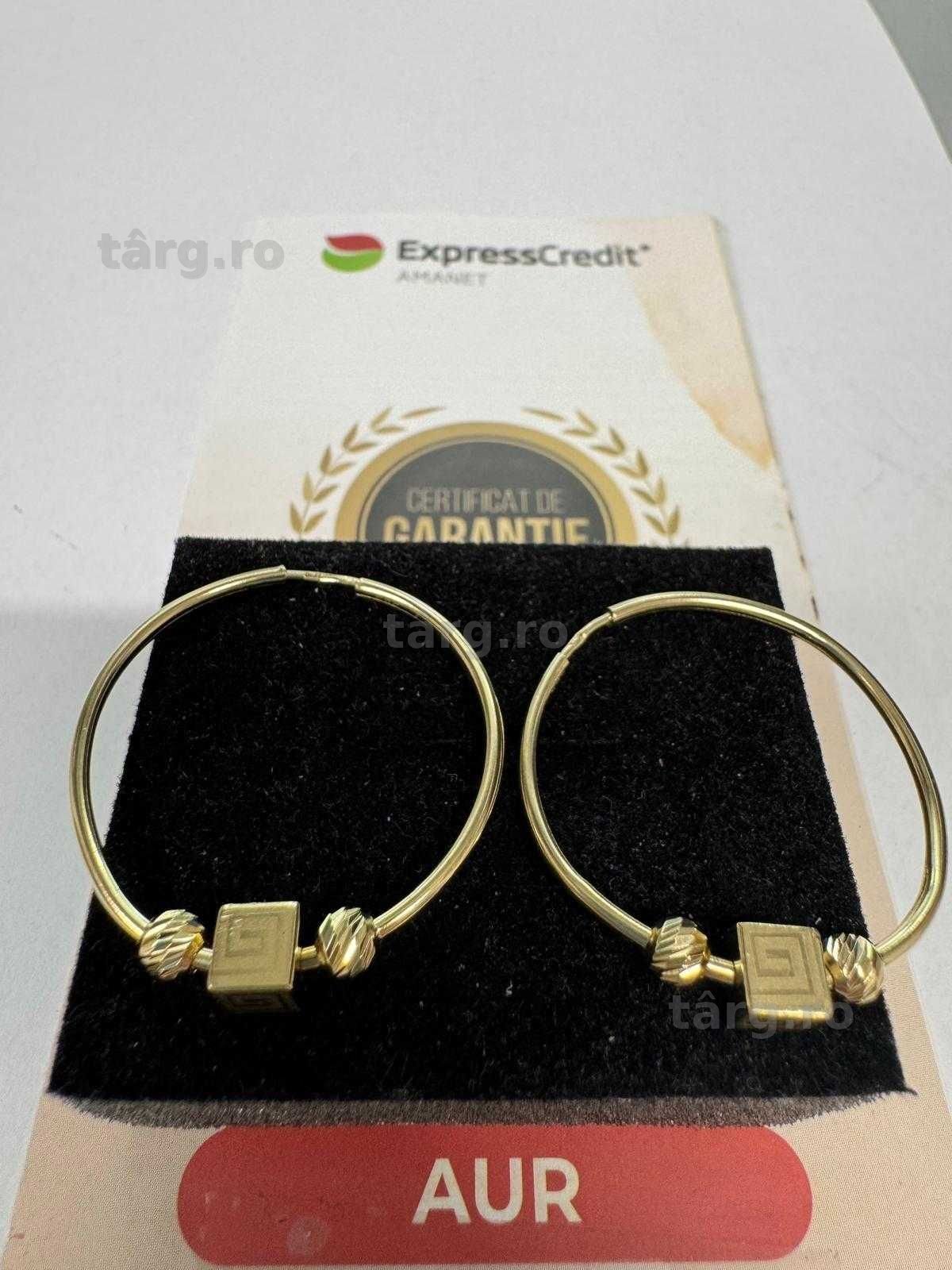 Cercei din aur 14k (70011.1/ 10 Pacurari 1) garantie 2 ani! 2