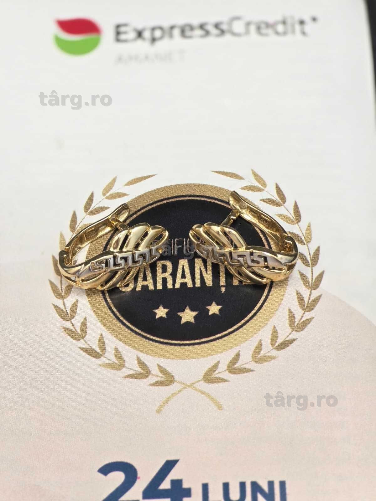 Cercei aur 14K 3.38g [Ag45 Bacau1 B.28135.1.32] 2