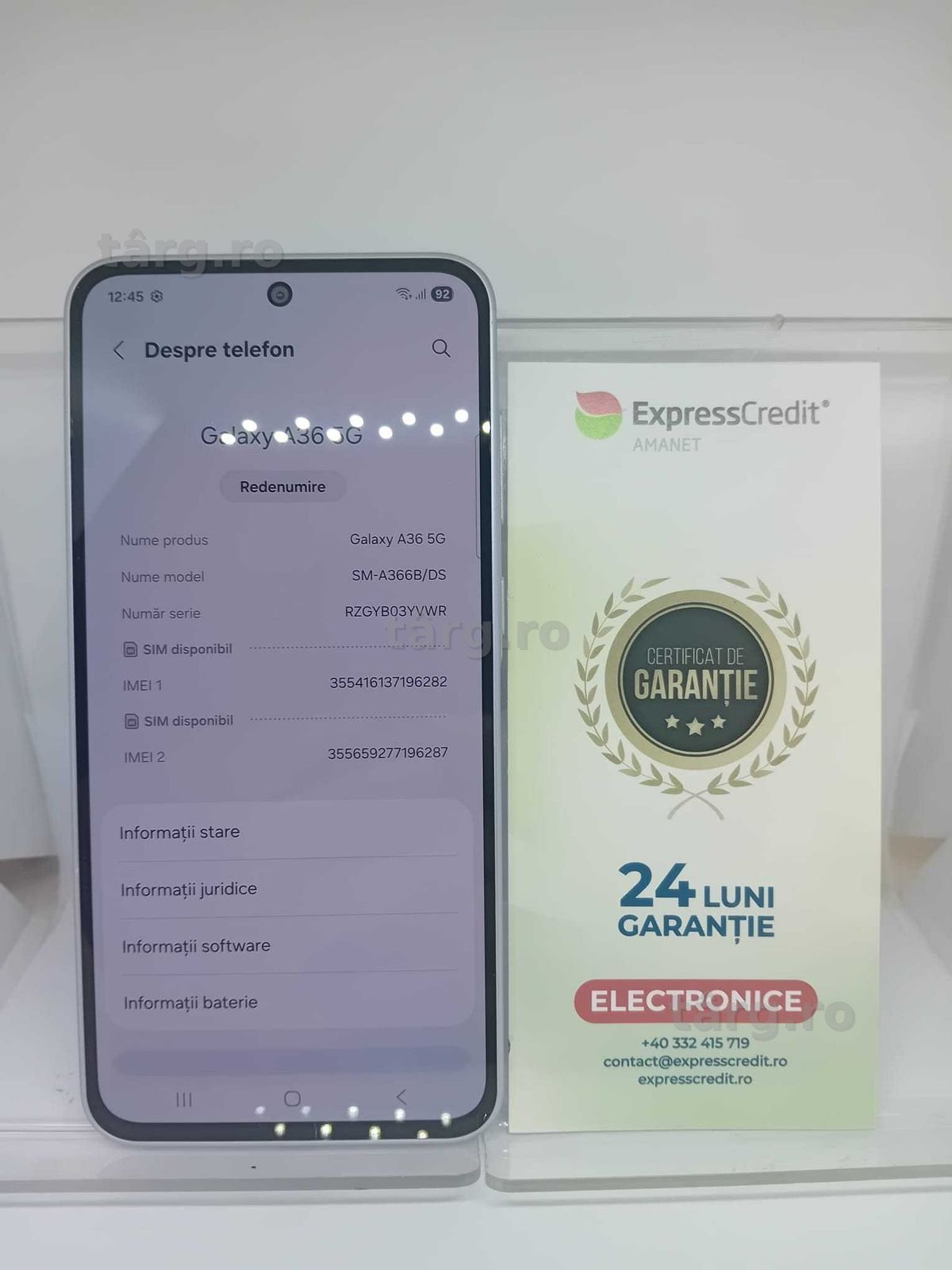 Samsung Galaxy A36 5G (35388/30 Pacurari 2) Garantie 2 Ani!