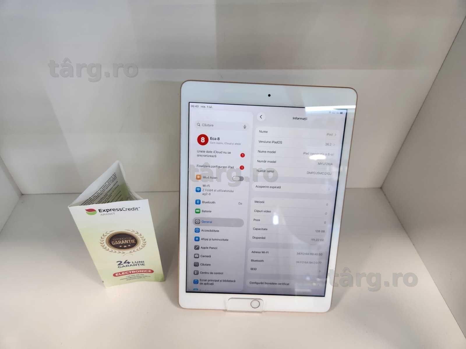 Tableta Apple  Gen 8  128 GB (Ag8 Tudor/B75101) – Garantie 2 Ani! 2