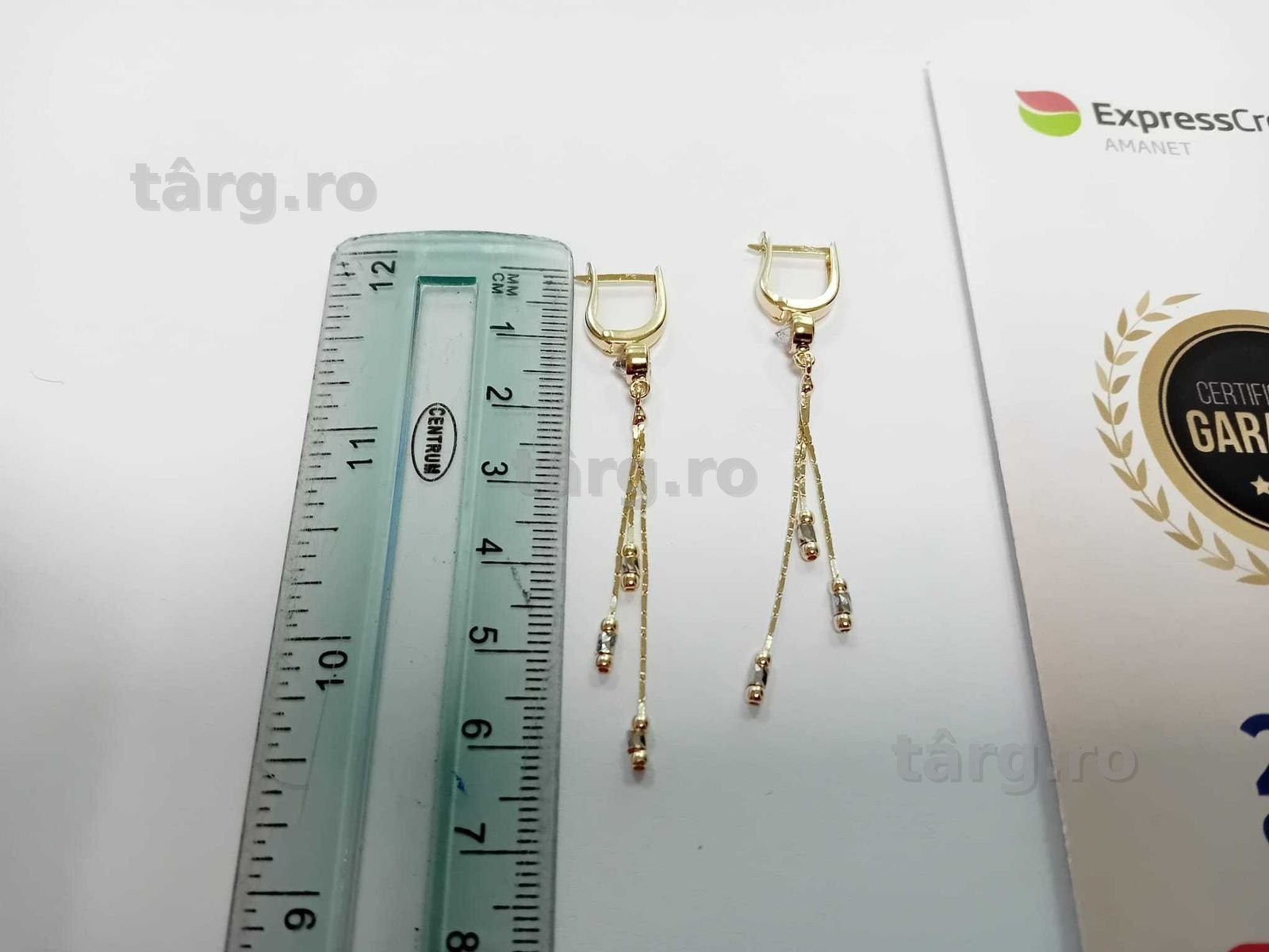 (Ag33) Cercei Aur 14K / Garantie 2 ani 3