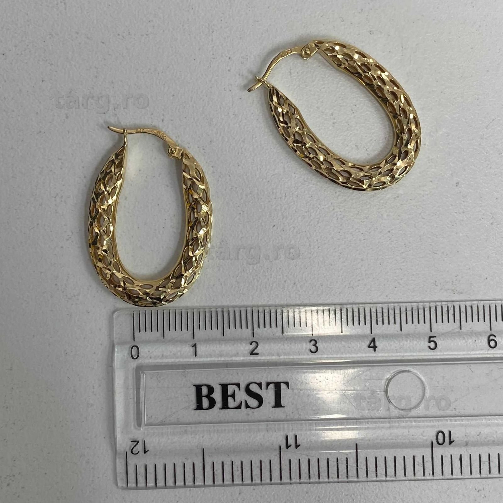 Cercei aur 14K 4.51g (AG13 b55491.11) Garantie 2 ani! 3