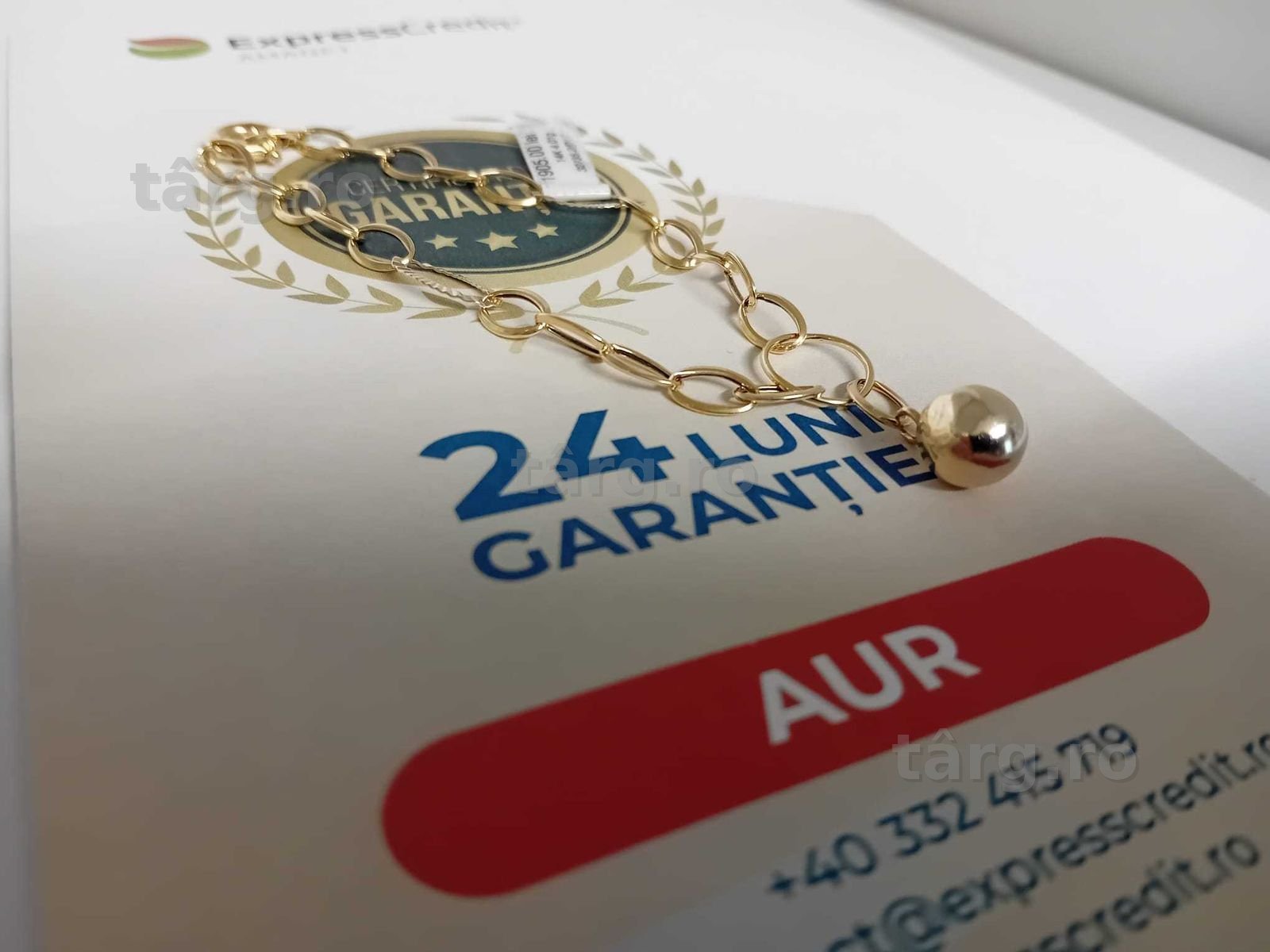 Bratara aur 14k[Tomesti-b:32735.2]-Garantie 2 ani! 2