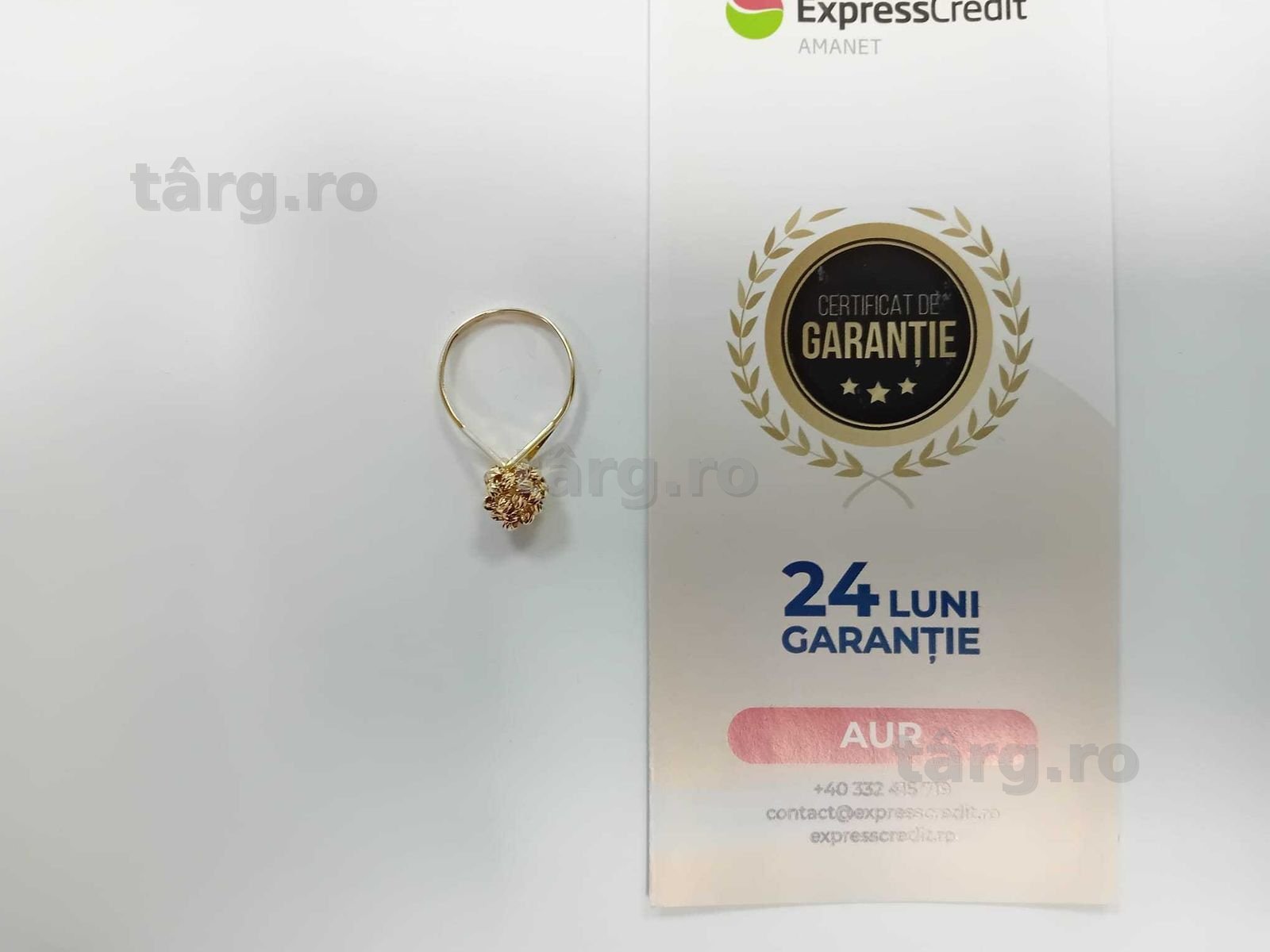 (Ag33) Inel Aur 14K/Garantie 2 ani 2