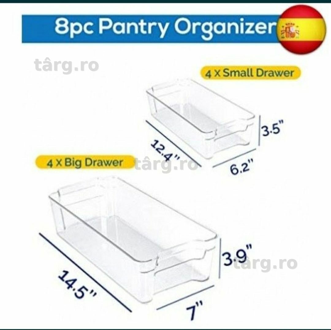 Organizator pentru casa, frigider, bucătărie etc,set de 8 buc