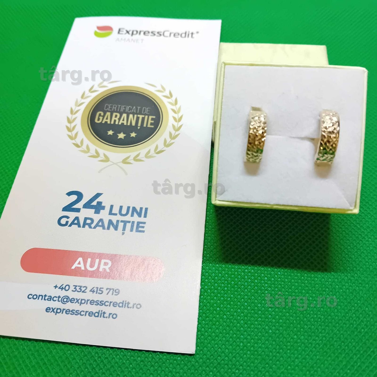 Cercei  aur 14k 1.88 gr (AG4 Dacia b.51895.2)Garantie 2 ani