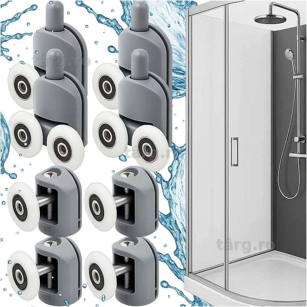 Set 8 role pentru cabina de dus universale sistem dublu si simplu 24mm
