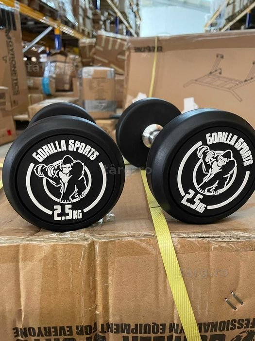 Set gantere fixe 5 kg Gorilla Sports ( 2x2,5kg )