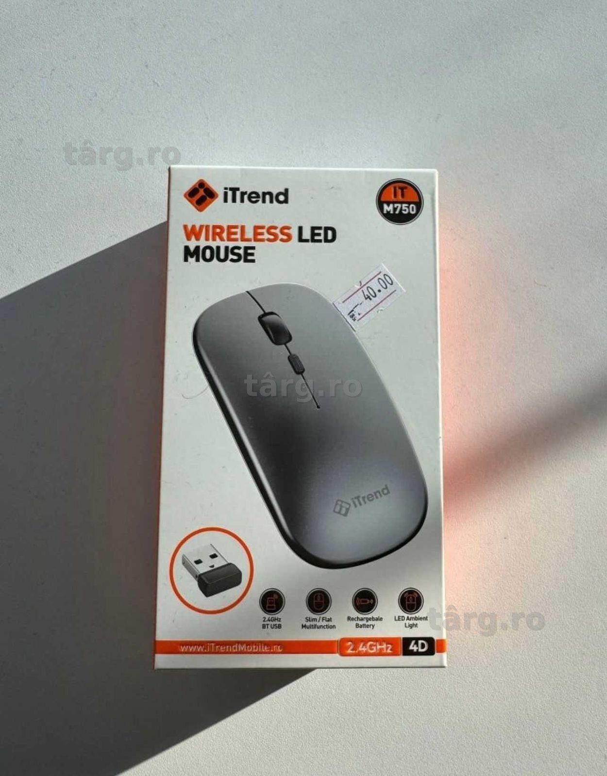 Mouse wireless led,cu acumulator reincarcabil – plug & play 3