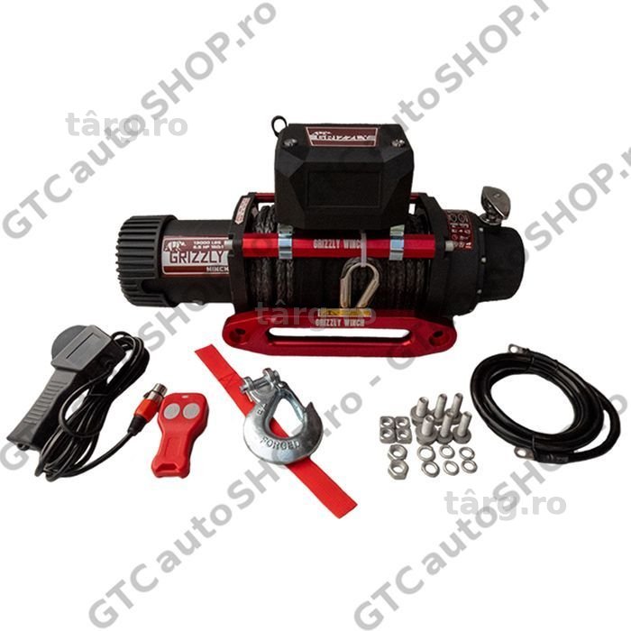 troliu grizzly winch 13000 150:1 cablu sintetic