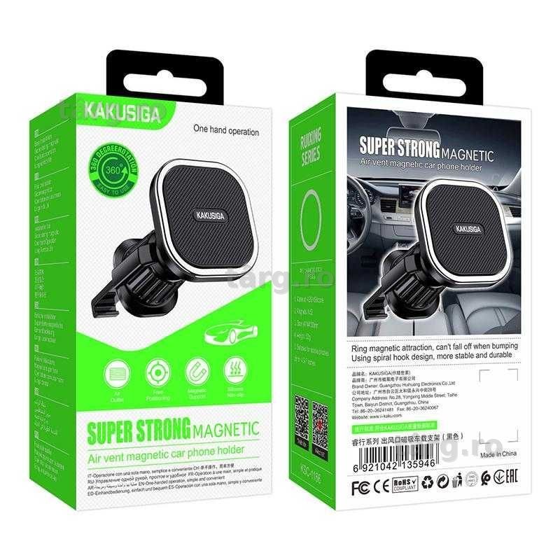Suport Auto Magnetic, montaj Ventilatie, PullClip