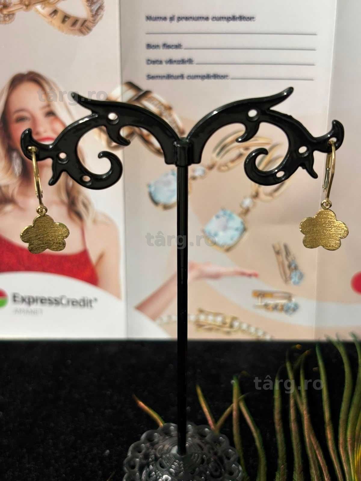 Cercei aur 14k 1.90g (B.61553.3-Tatarasi) Garantie 2 ani-850 lei 2