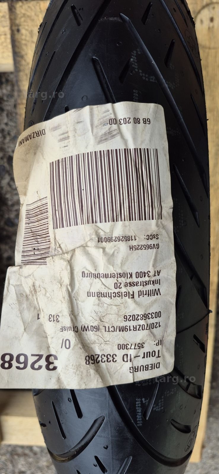 O anvelopa moto fata noua Metzeler 120/70 ZR19M/C,dot 2019. 3