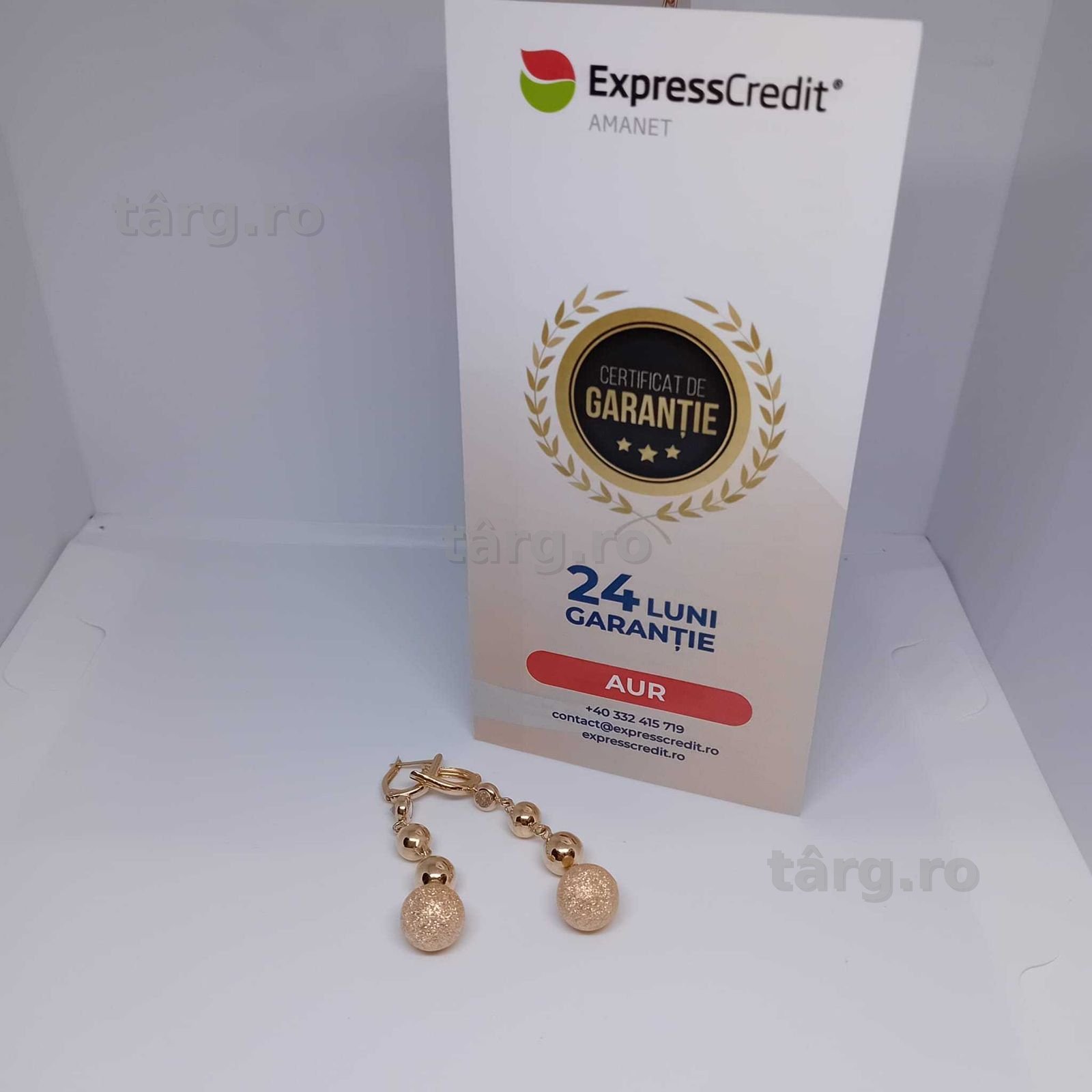Cercei Aur !4K 6.70g (Ag4 Dacia B.52071.3) Garantie 2 ani
