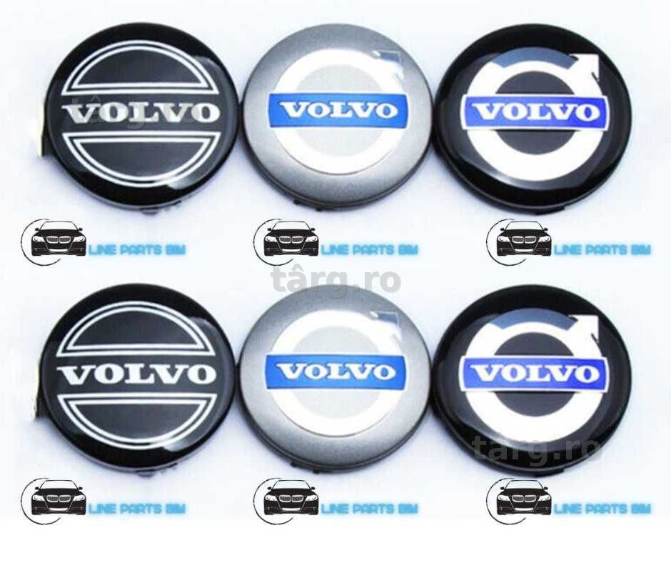Capace Roti Sigle Embleme Jante Volvo 64mm Albastru / Negru / Argintiu