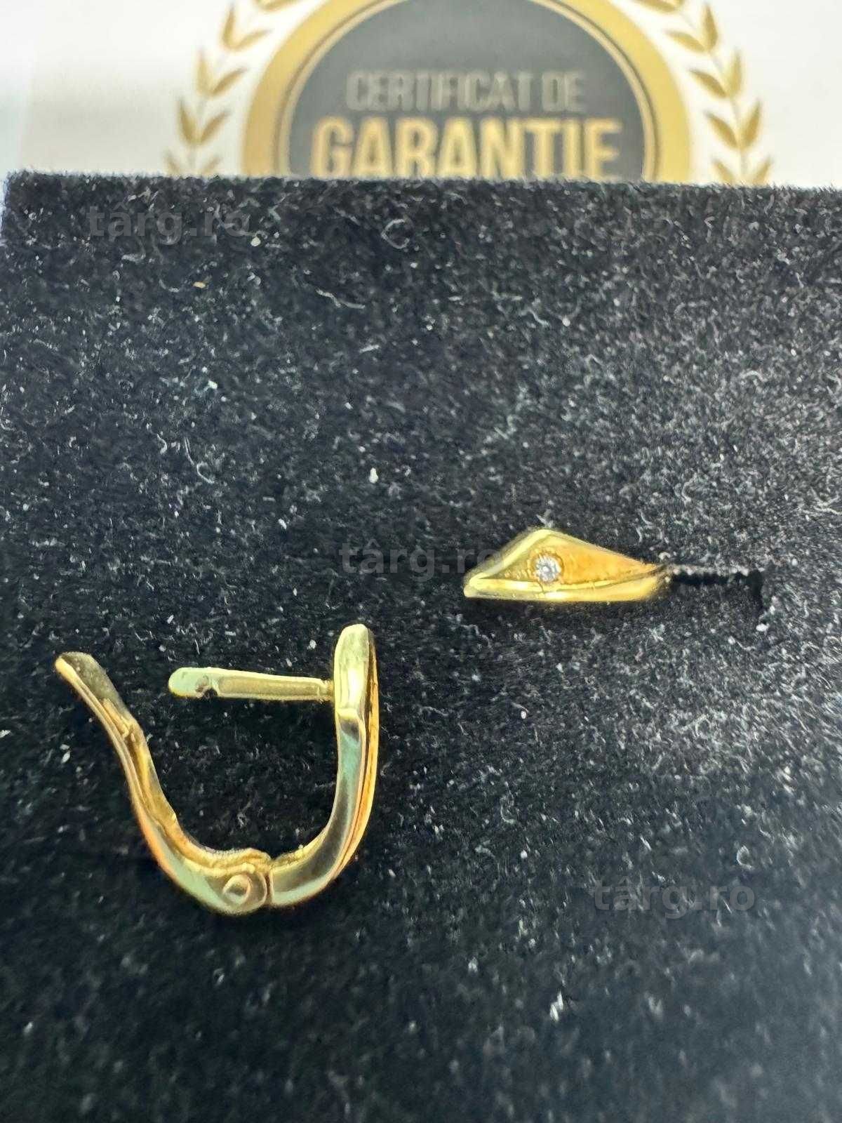 Cercei din aur 18k (69995.1/ 10 Pacurari 1) garantie 2 ani! 5