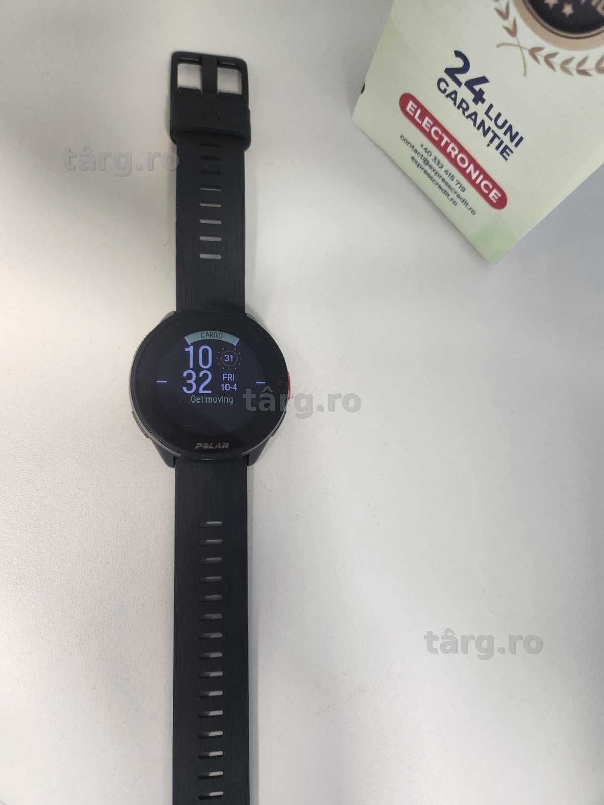Smartwatch Polar Pacer, Curea silicon, Negru   (Ag8 Tudor/B74720) – Garantie 2 Ani! 3