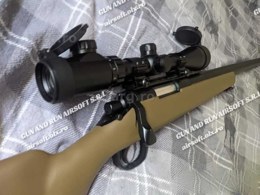 PUSCA MODIFICATA *FARA PERMIS!!* Cu Luneta (Airsoft) + Munitie Arc Co2