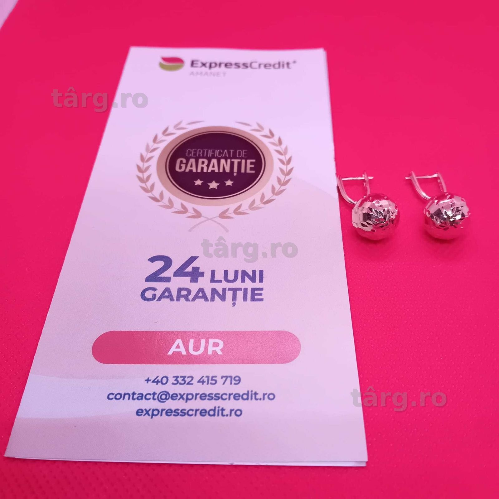 Cercei aur 14k 3.70g (Ag4 Dacia B50785.2)-Garantie 2 Ani 3