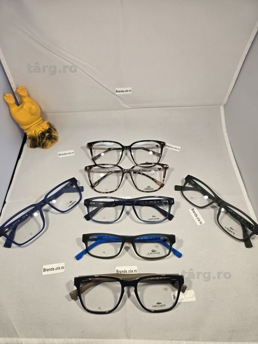 Ochelari de soare Lacoste, ramele pot fi folosite si pt montarea lentilelor de vedere. Pret per bucata
