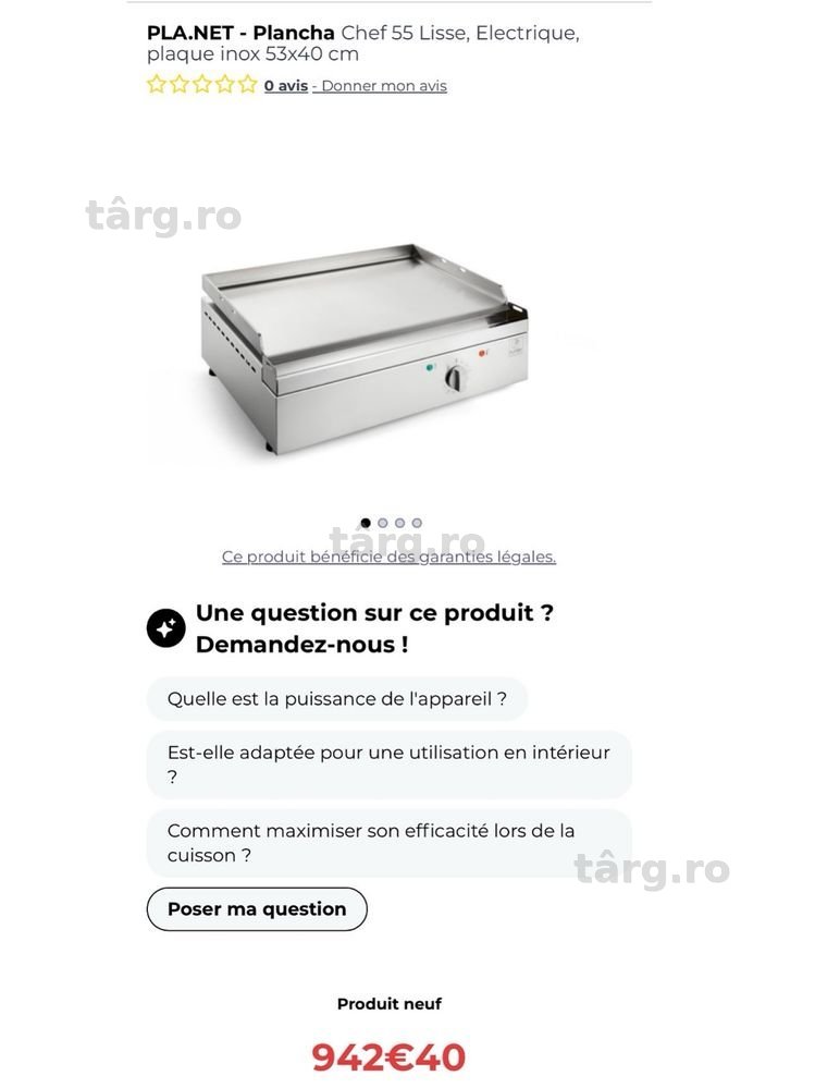 Plancha electrica Pla.Net Chef 55 Lisse
