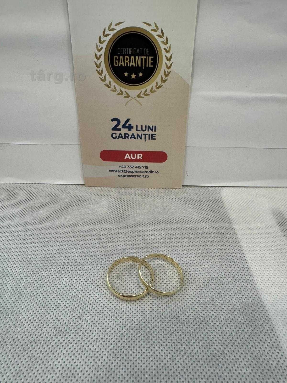 (Ag41) Set Verighete aur 14K B6256.1.2 - Certificat de garanție!